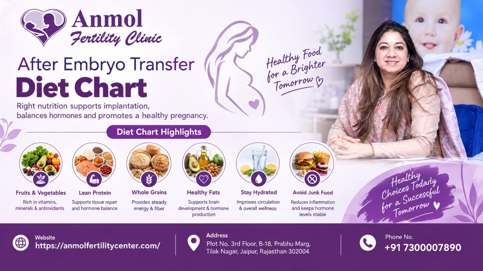 after embryo transfer diet chart